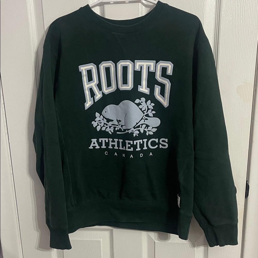 Roots Dark Green Crewneck Sweater